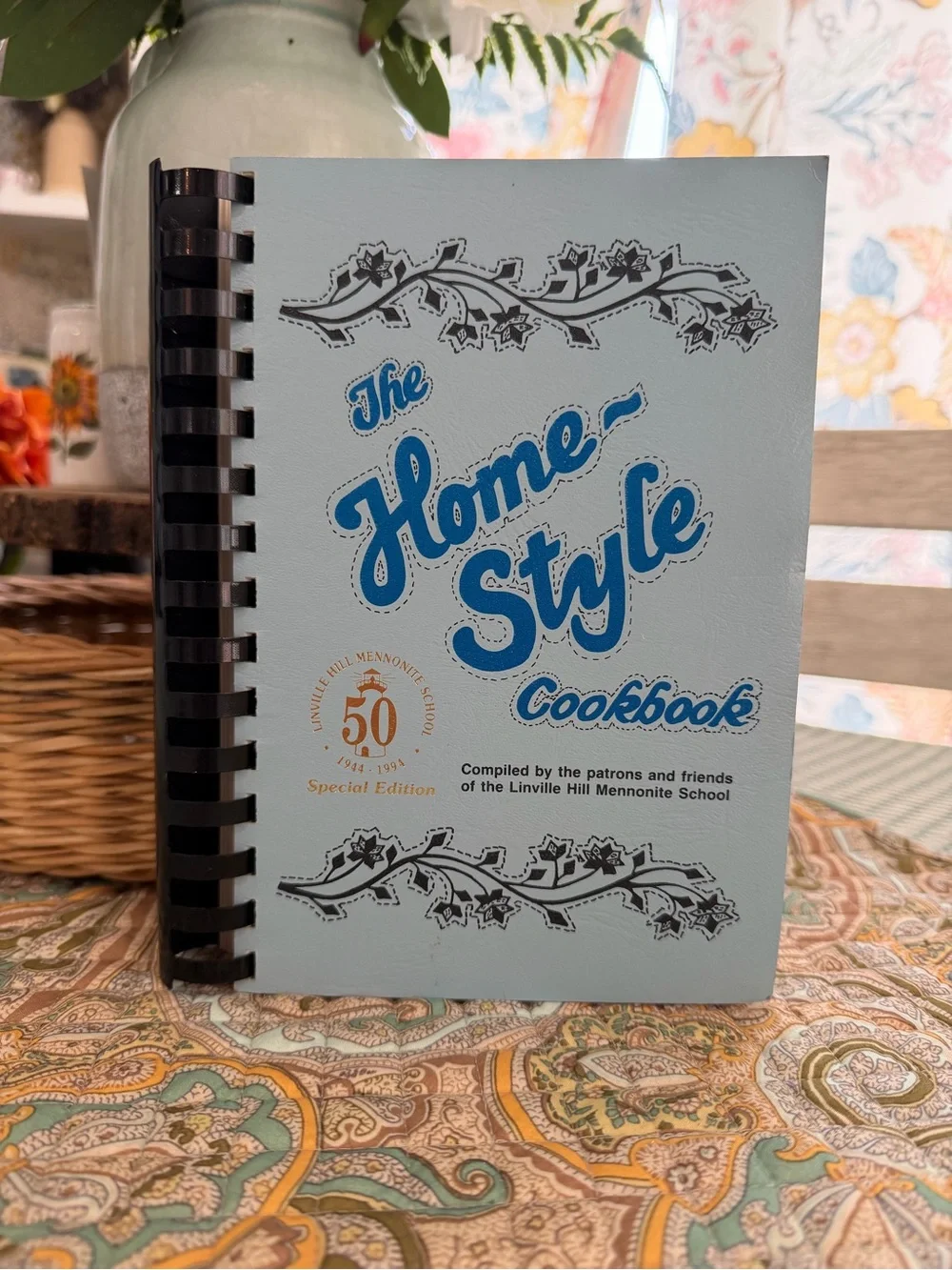 Vintage Spiral Bound Cookbook ‘The Home Style Cookbook’ Linville Hill Mennonite